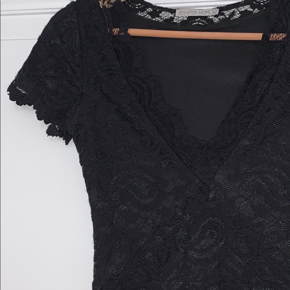 Jennifer Hope Black Lace Dress